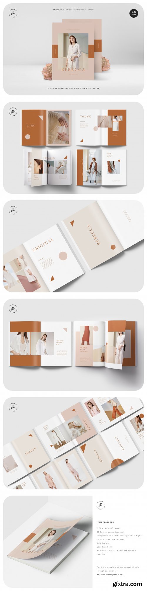 CreativeMarket - REBECCA Fashion Lookbook Catalog 3582682