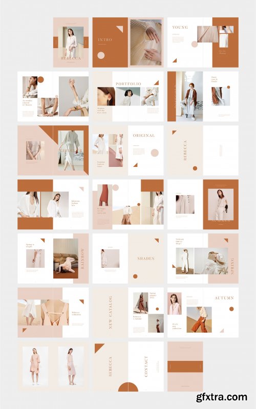 CreativeMarket - REBECCA Fashion Lookbook Catalog 3582682