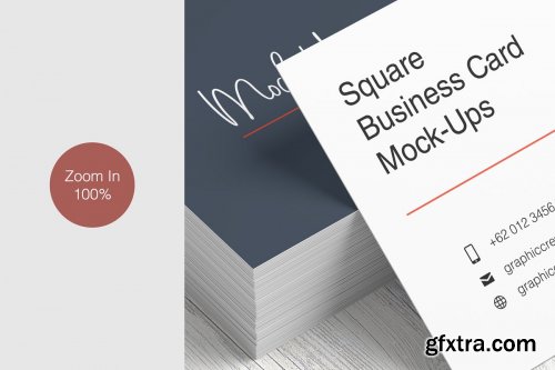 CreativeMarket - Square Business Card Mockup 3562425