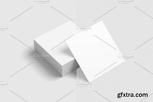 CreativeMarket - Square Business Card Mockup 3562425