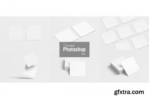 CreativeMarket - Square Business Card Mockup 3562425