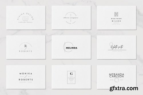 CreativeMarket - 50 Trending Minimal Logo Bundle V01 3567383