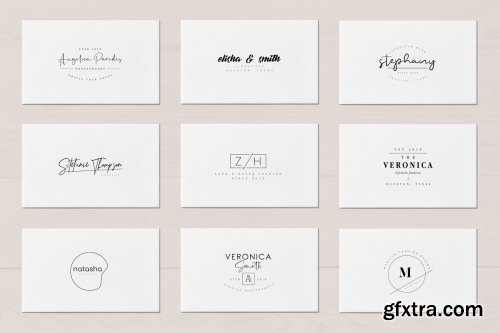 CreativeMarket - 50 Trending Minimal Logo Bundle V01 3567383