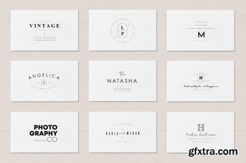 CreativeMarket - 50 Trending Minimal Logo Bundle V01 3567383