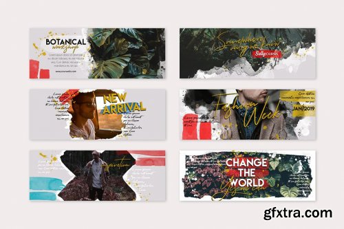 CreativeMarket - Facebook Covers Watercolor Masks 3179368