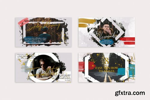 CreativeMarket - Post Banners Watercolor Masks 2990654