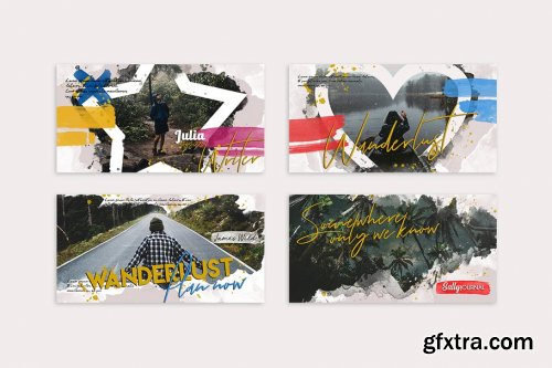 CreativeMarket - Post Banners Watercolor Masks 2990654