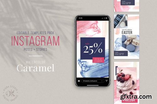 CreativeMarket - Instagram Stories and Posts Template 3588559