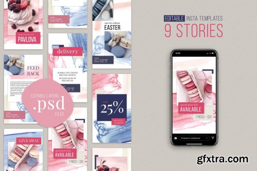 CreativeMarket - Instagram Stories and Posts Template 3588559