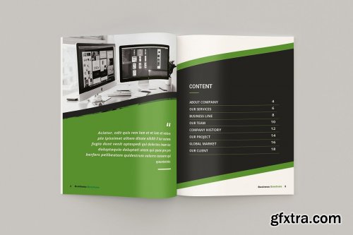 CreativeMarket - Bizy - A4 Business Brochure 3556187