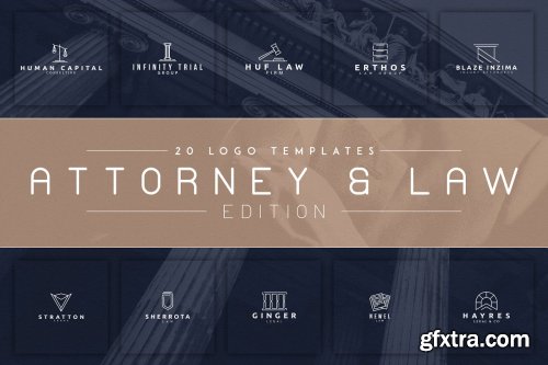 CreativeMarket - 20 Logos (Attorney & Law) 3590249