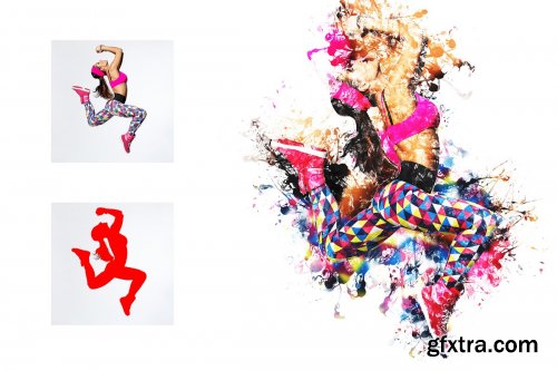 CreativeMarket - Splatter Ink Photoshop Action 3593546