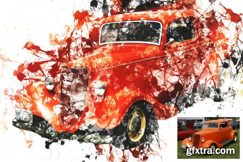 CreativeMarket - Splatter Ink Photoshop Action 3593546