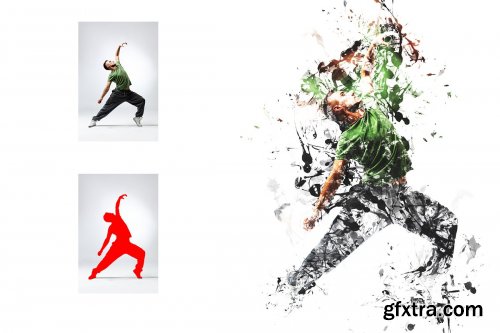 CreativeMarket - Splatter Ink Photoshop Action 3593546