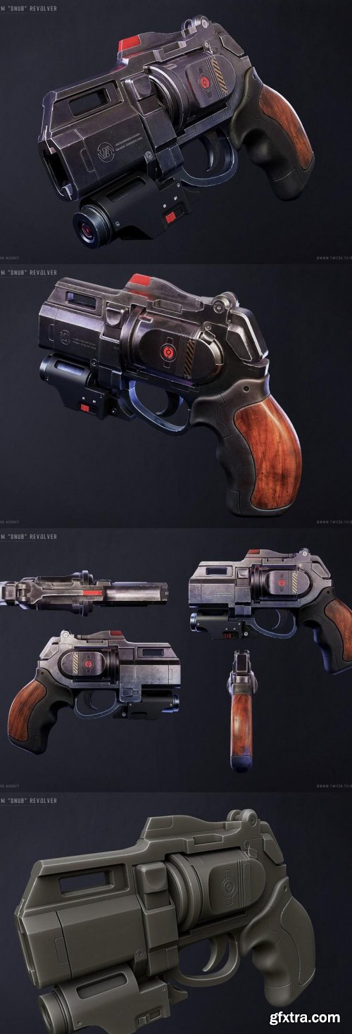 	Cyberpunk Revolver – 3D Model