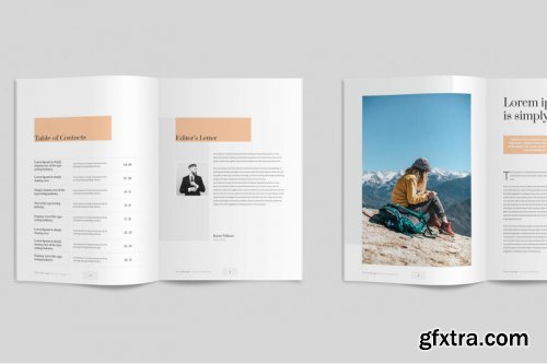 Minimalist InDesign Magazine Template