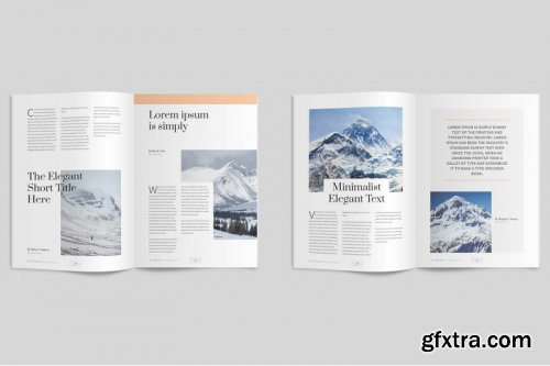 Minimalist InDesign Magazine Template