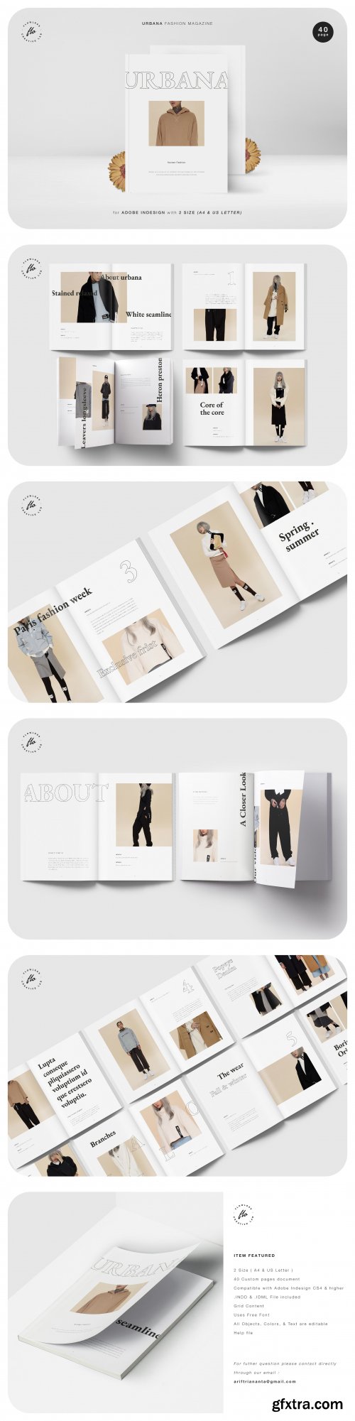 CreativeMarket - URBANA Fashion Magazine 3597058