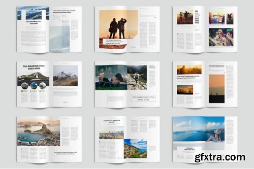 Clean and modern minimalist magazine template