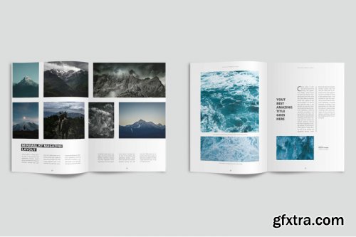 Clean and modern minimalist magazine template