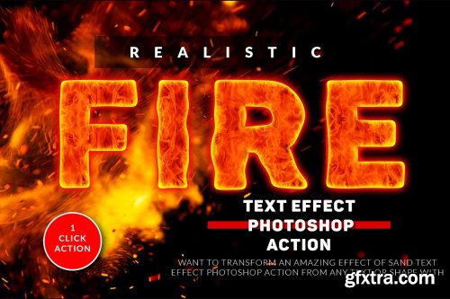 CreativeMarket - Fire Text Effect Photoshop Action 3594709