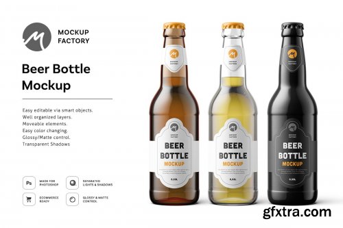 CreativeMarket - Beer Bottle Mockup 3605950