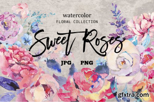 Watercolor Sweet Roses