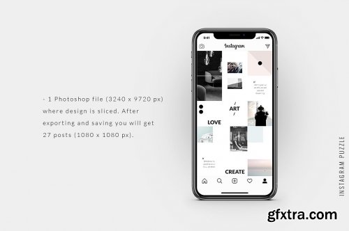 CreativeMarket - Instagram PUZZLE template - Minimal 3593334