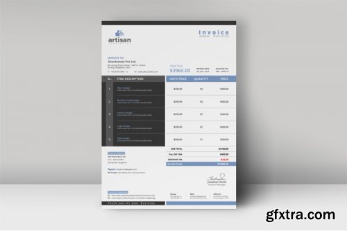 Modern Invoice with MS Word