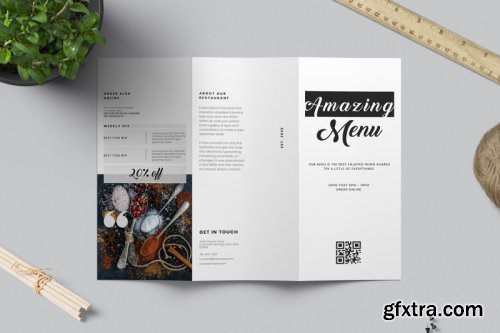 TriFold Food Menu Brochure Template