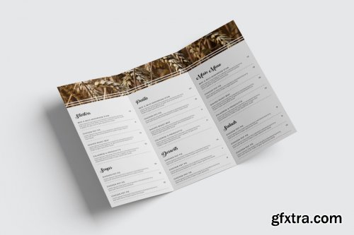 TriFold Food Menu Brochure Template