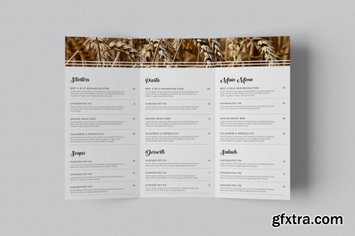 TriFold Food Menu Brochure Template