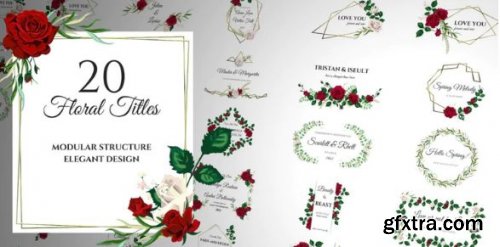 Floral Romantic Titles - Premiere Pro Templates 203144