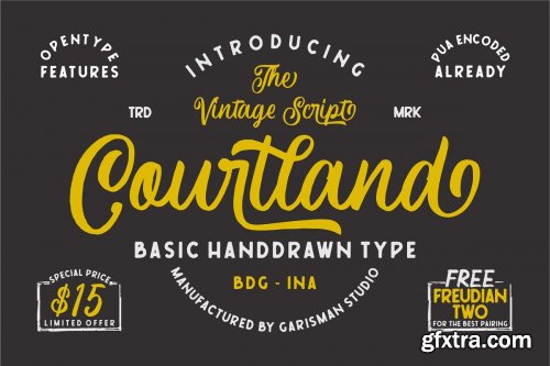 CreativeMarket - Courtland Handdrawn 3631595