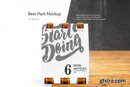 CreativeMarket - Beer Pack Mockup 3628492