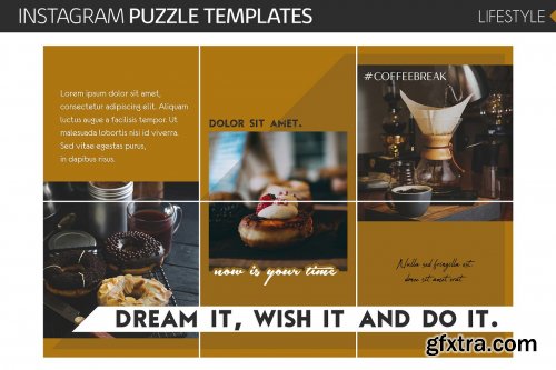 CreativeMarket - Lifestyle Instagram Puzzle Templates 3623182