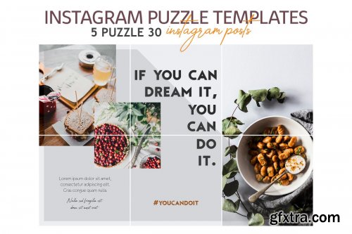 CreativeMarket - Lifestyle Instagram Puzzle Templates 3623182