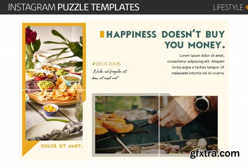 CreativeMarket - Lifestyle Instagram Puzzle Templates 3623182