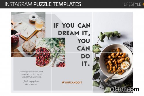 CreativeMarket - Lifestyle Instagram Puzzle Templates 3623182