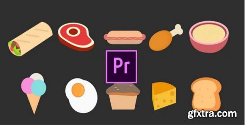 Foods Animated Icons - Premiere Pro Templates 202569