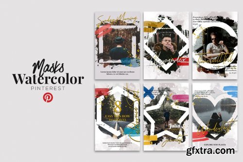 CreativeMarket - Watercolor Masks Bundle 3595768