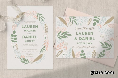 Spring Wedding Invitation Suite