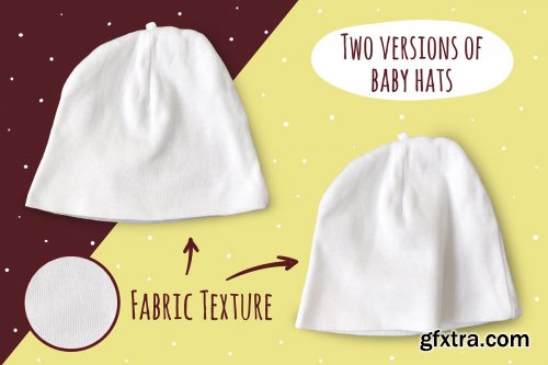 CreativeMarket - Baby Hats Mockup 3648218