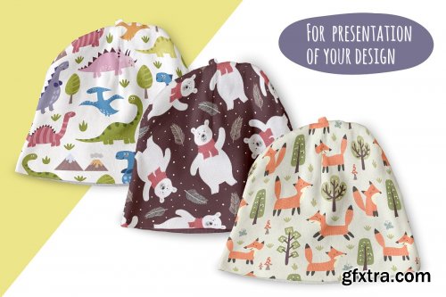 CreativeMarket - Baby Hats Mockup 3648218