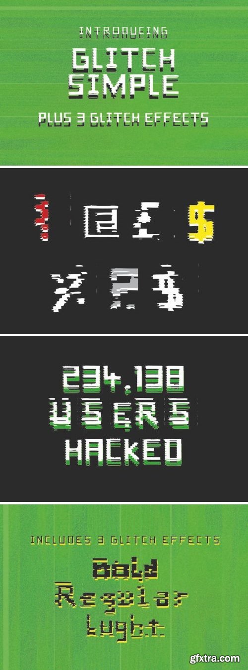 Glitch Simple Font