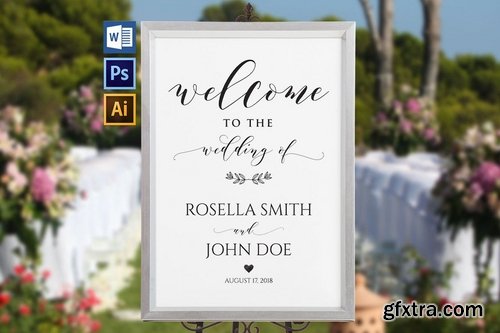 Wedding Welcome Sign Set