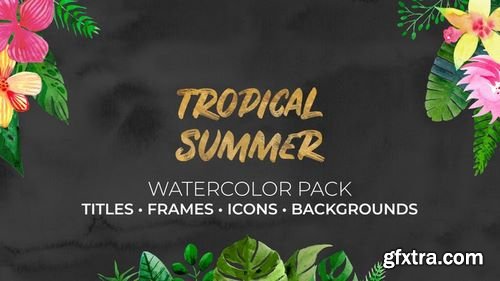 MotionArray Tropical Summer. Watercolor Pack 206994