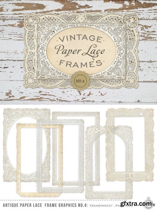 CM - Vintage Paper Lace Frames No. 4 76172