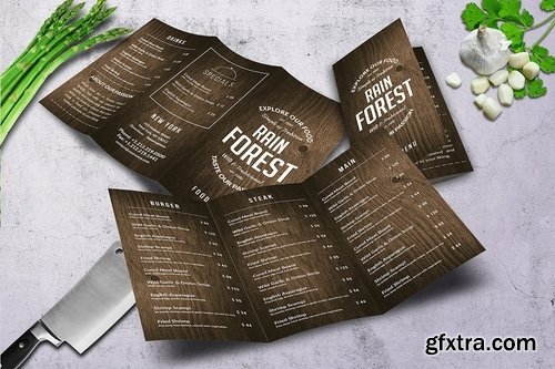 Vintage Trfiold Food Menu Bundle