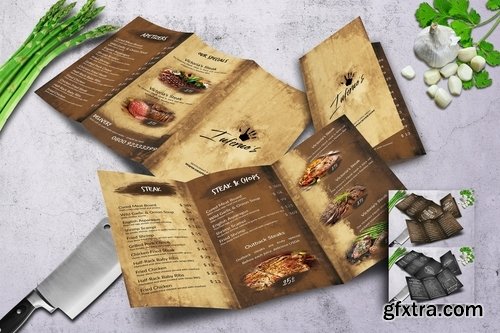 Vintage Trfiold Food Menu Bundle